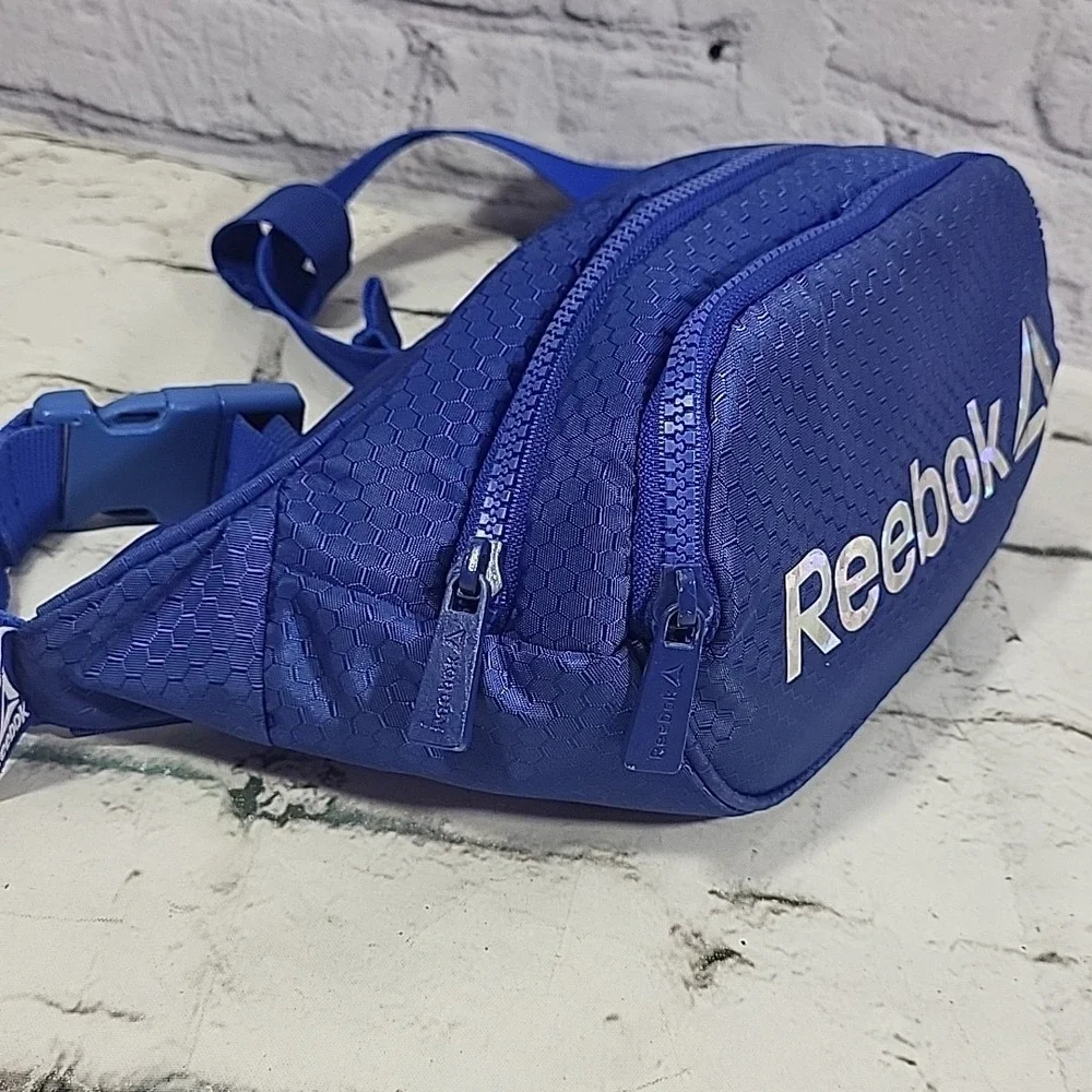 Reebok Xenon Fanny Pack Waist Bag Blue Unisex One‎ Size Adjustable Strap